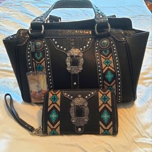 Purse and matching wristlet wallet